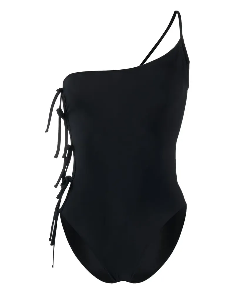 Rick Owens One-Shoulder-Badeanzug - Schwarz Schwarz