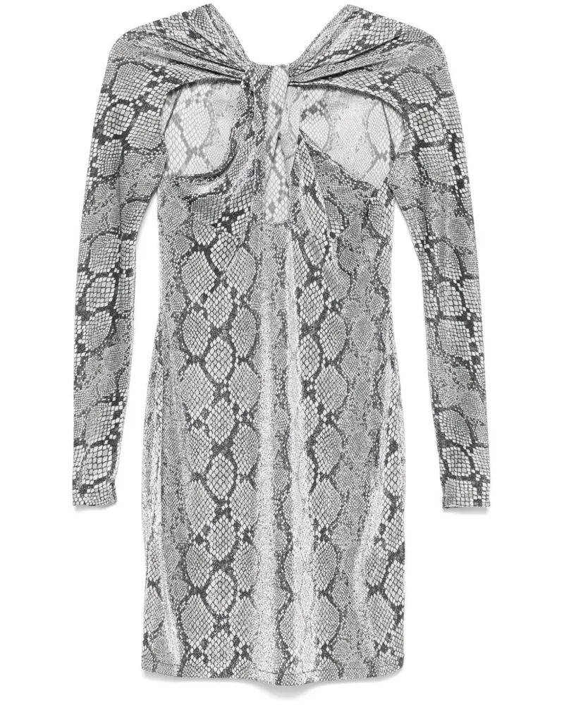 COPERNI Minikleid mit Lurex-Schlangen-Print - Grau Grau