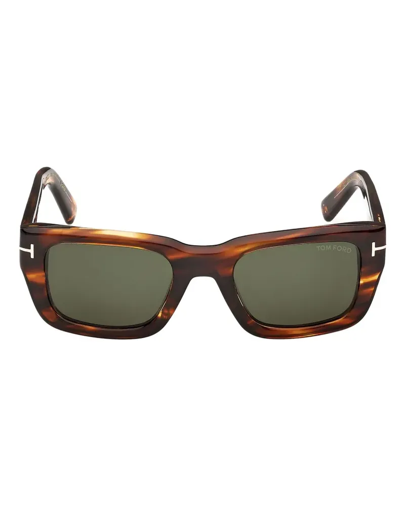Tom Ford Icon Sonnenbrille mit rechteckigem Gestell - Braun Braun