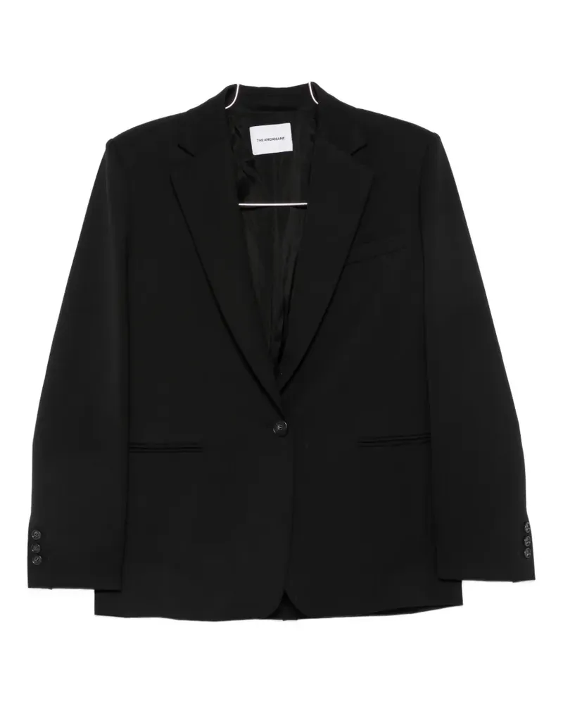ANDAMANE single-breasted notched-lapels blazer - Schwarz Schwarz