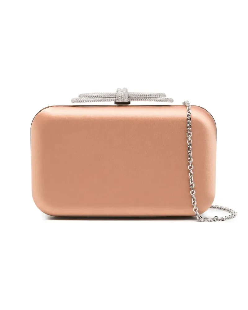 Mach & Mach Clutch mit Strass-Schleife - Orange Orange
