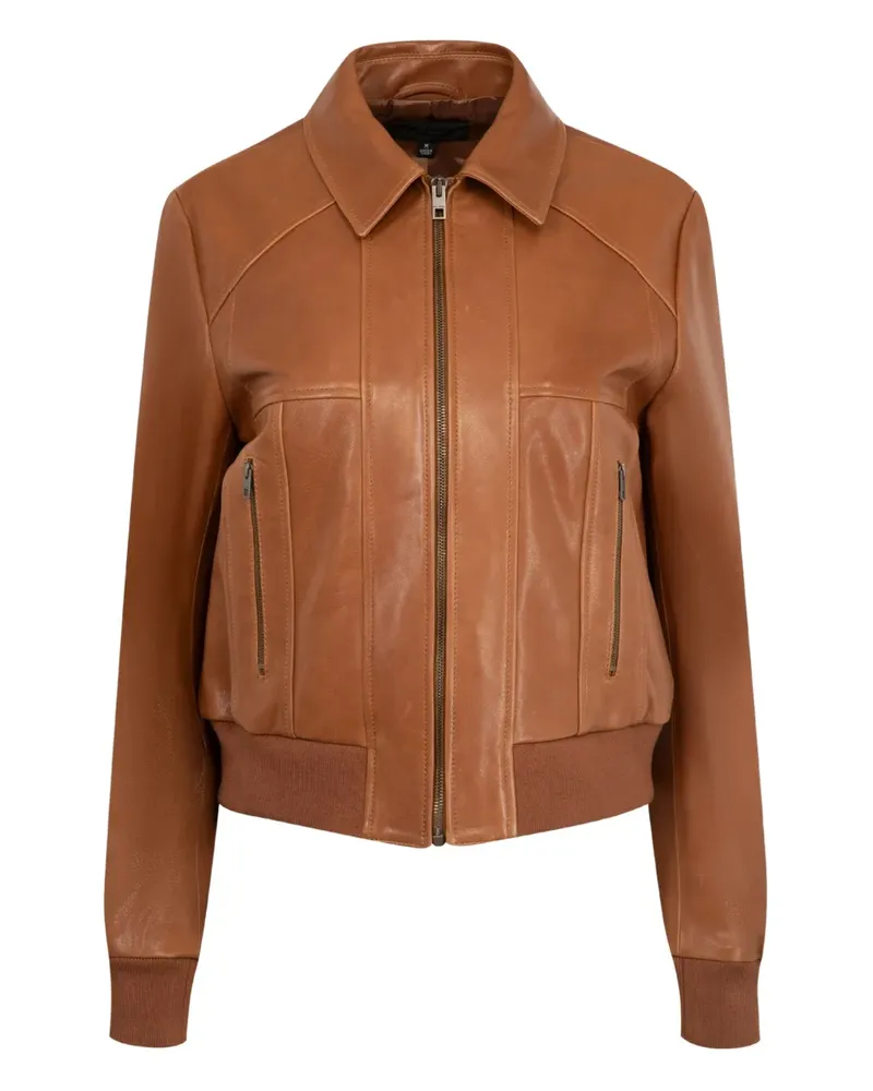 Nili Lotan Sue leather bomber jacket - Braun Braun