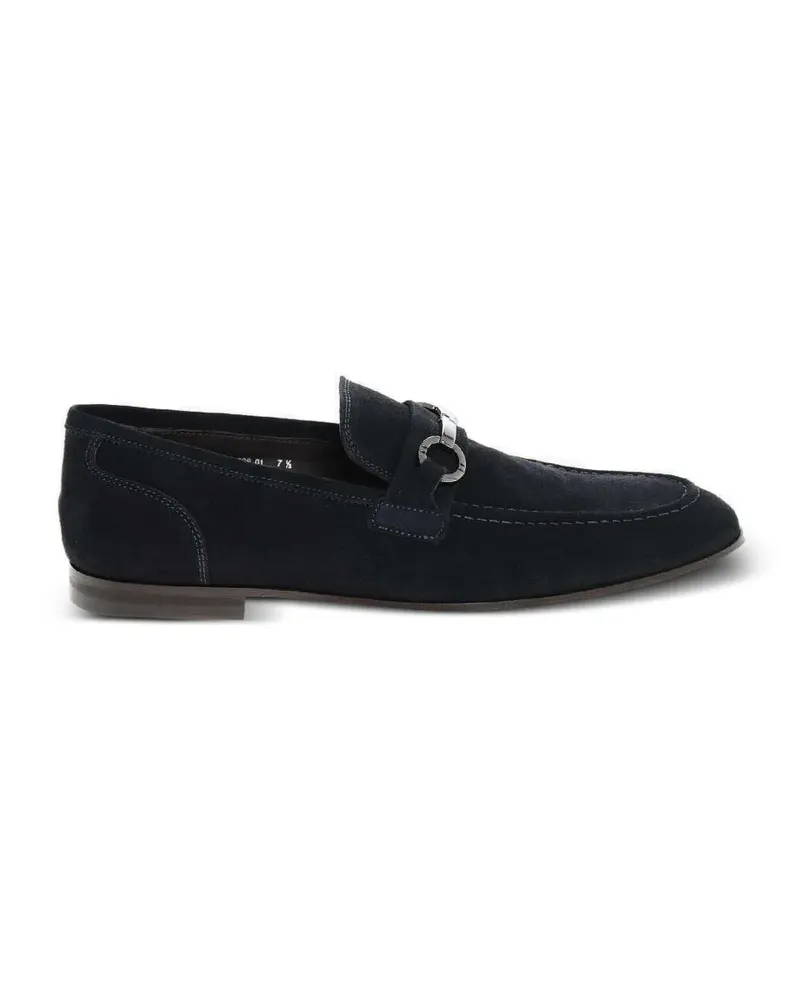 Corneliani Loafer aus Wildleder mit runder Kappe - Blau Blau