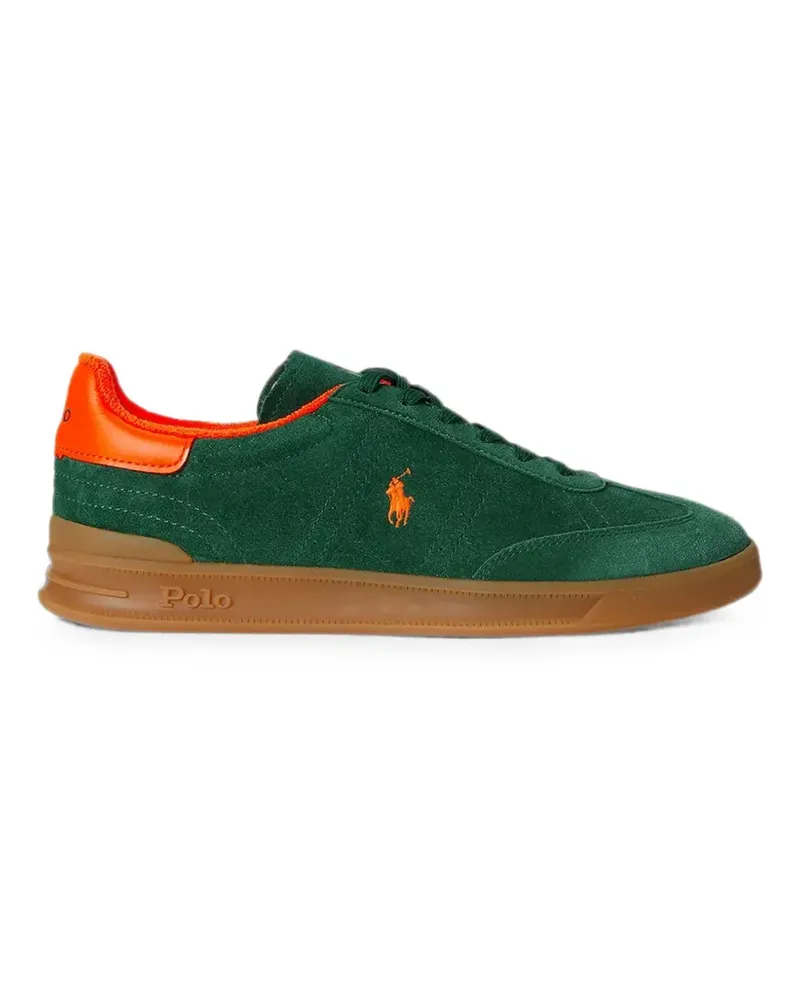 Ralph Lauren logo-embroidered suede sneakers - Grün Grün