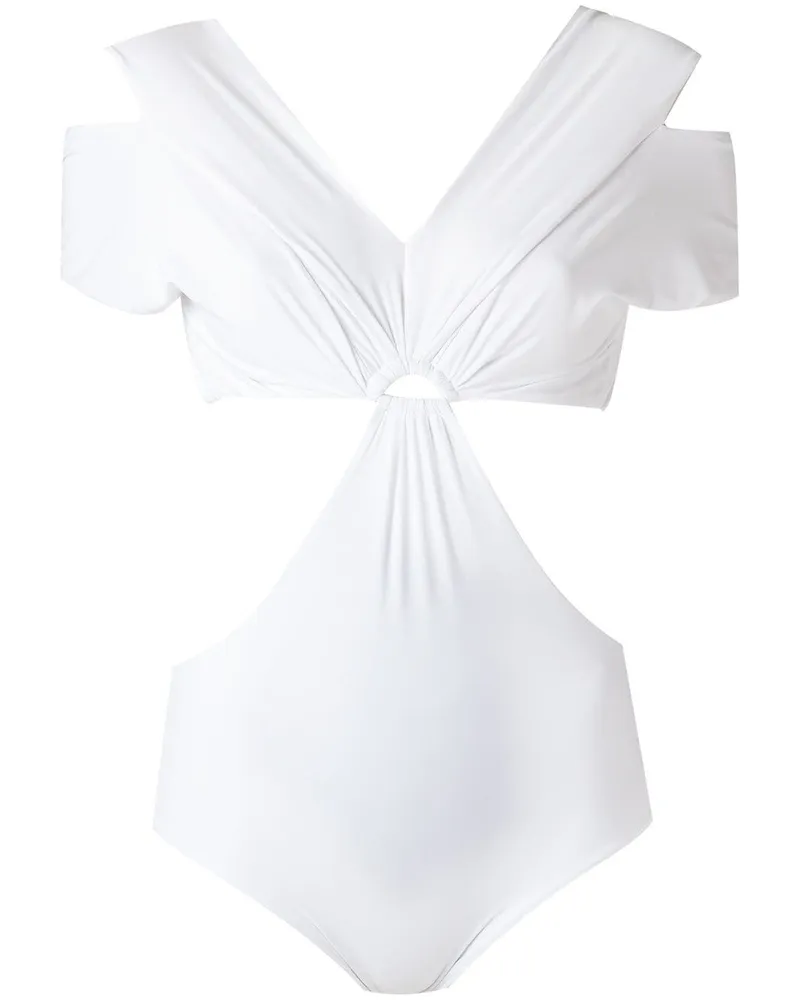 Amir Slama panelled swimsuit - Weiß Weiß