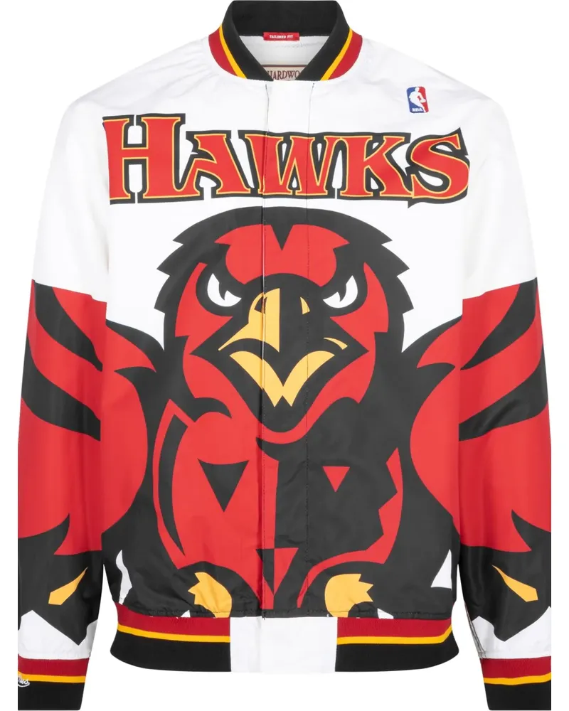 Mitchell & Ness Atlanta Hawks 1995/96 Authentic Warm-up-Jacke - Weiß Weiß