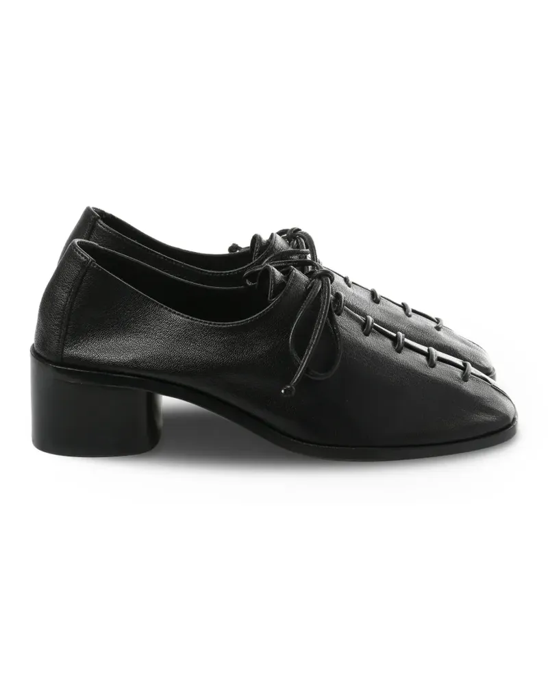 HEREU lace-up block-heel pumps - Schwarz Schwarz