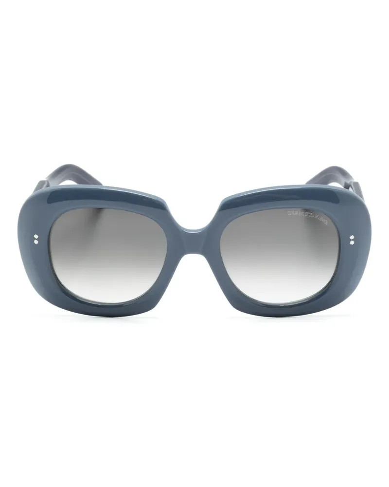 Cutler and Gross 9383 Sonnenbrille mit rundem Gestell - Blau Blau