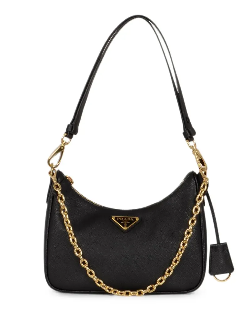 Prada Saffiano leather chain shoulder bag - Schwarz Schwarz