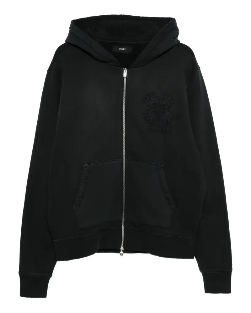 Amiri embroidered hooded jacket - Schwarz Schwarz
