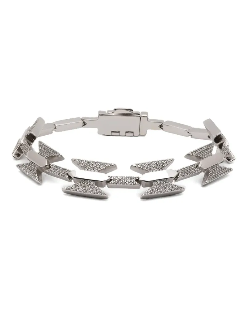 DARKAI Razor crystal-embellished wire bracelet - Silber Silber