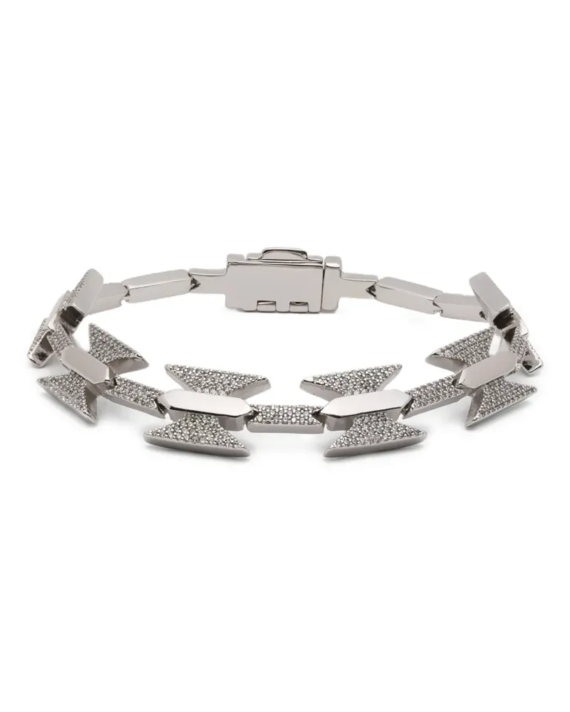 DARKAI Razor crystal-embellished wire bracelet - Silber Silber