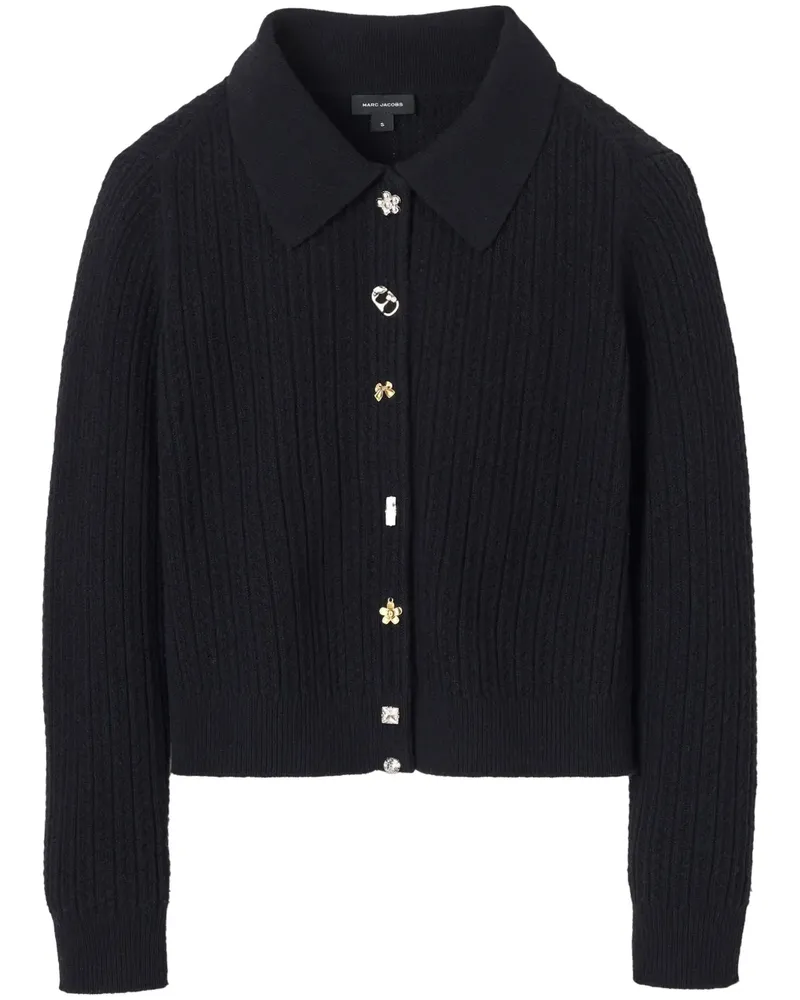 Marc Jacobs Gerippter Cardigan - Schwarz Schwarz