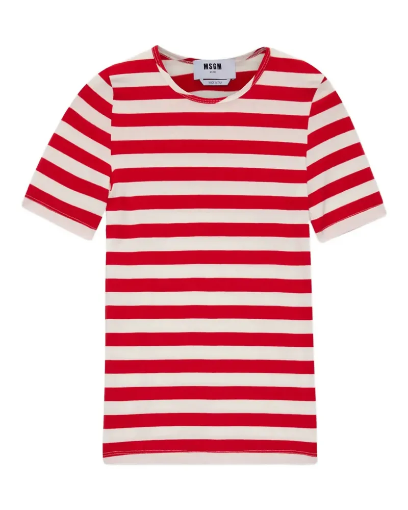 MSGM Gestreiftes Oberteil - Rot Rot