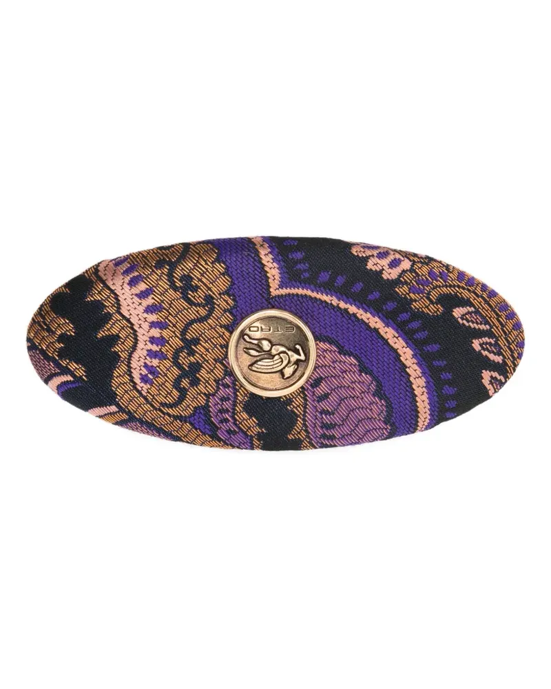 Etro paisley logo hair accessory - Schwarz Schwarz