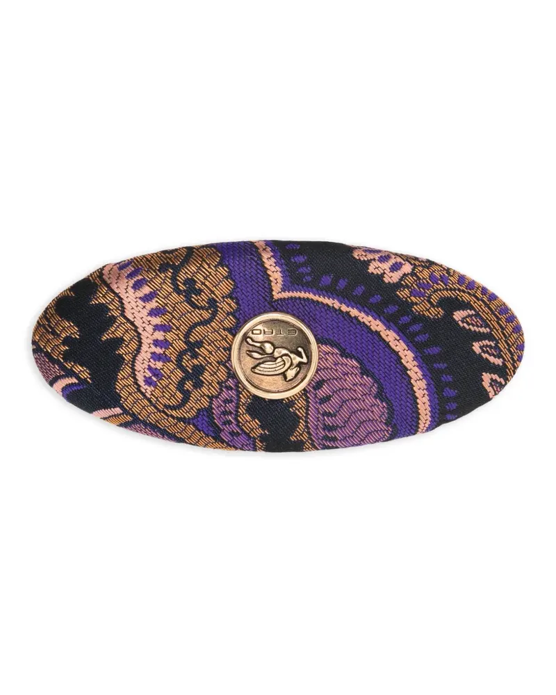 Etro paisley logo hair accessory - Schwarz Schwarz