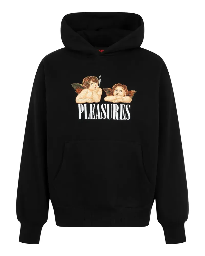 PLEASURES Dynamic graphic-print hoodie - Schwarz Schwarz