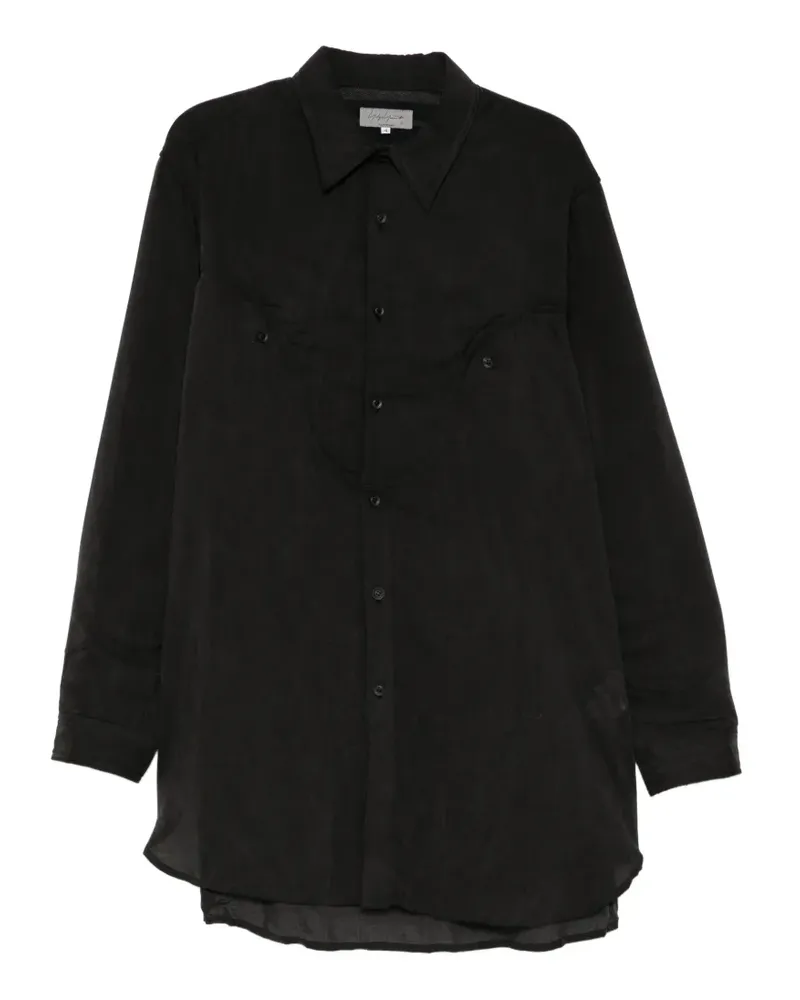 Yohji Yamamoto Teilweise wattierte Jacke - Schwarz Schwarz