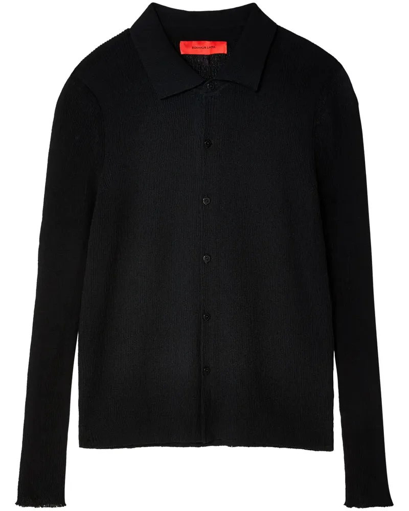 Eckhaus Latta Button-down-Hemd - Schwarz Schwarz