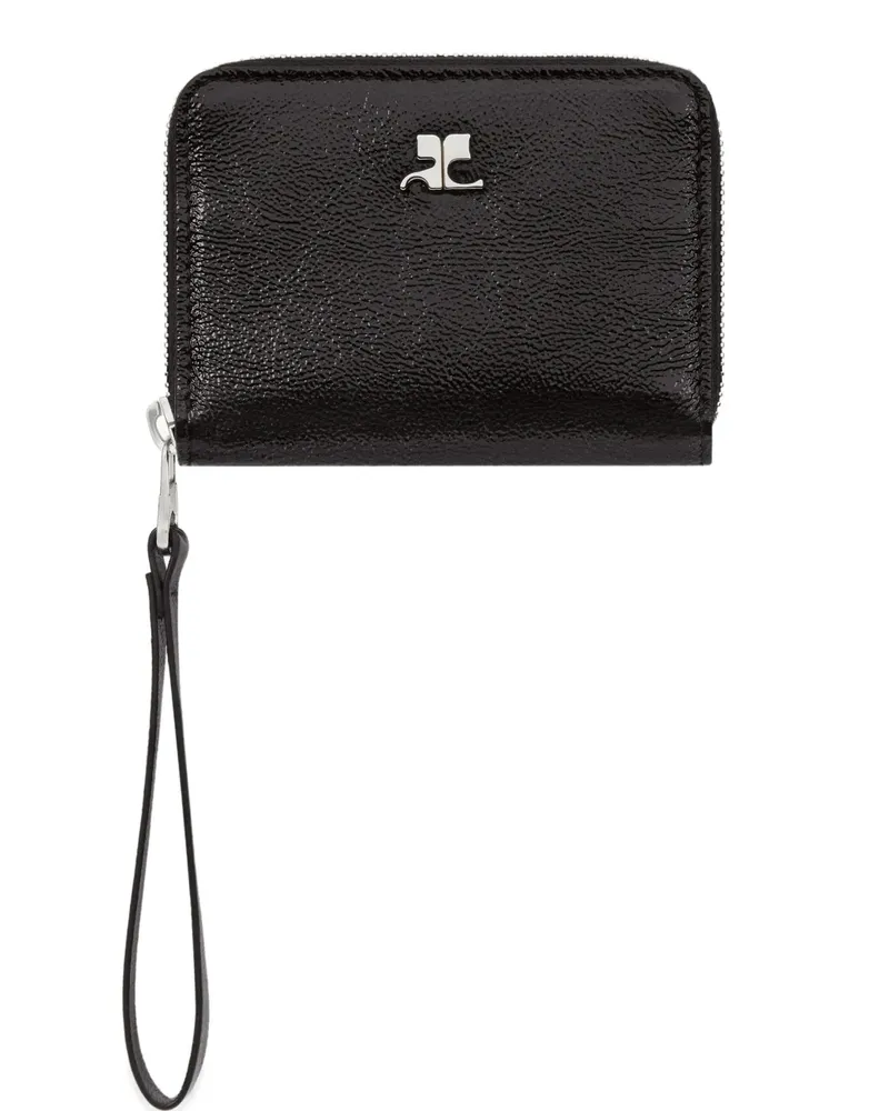 Courrèges Portemonnaie mit Reißverschluss - Schwarz Schwarz