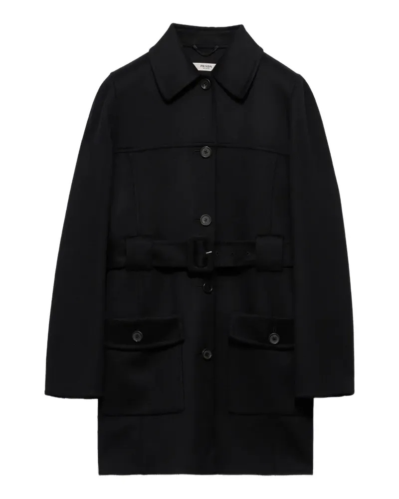 Prada Einreihige Caban Jacke - Schwarz Schwarz