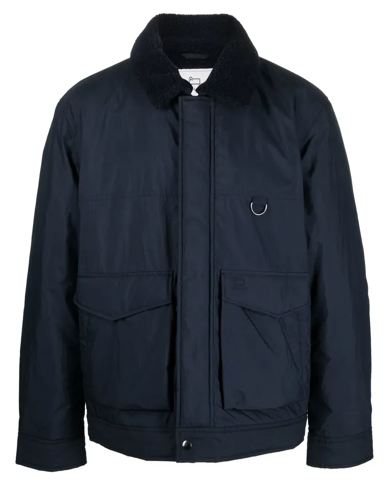 Woolrich Ripstop-Jacke mit Sherpa-Futter - Blau Blau