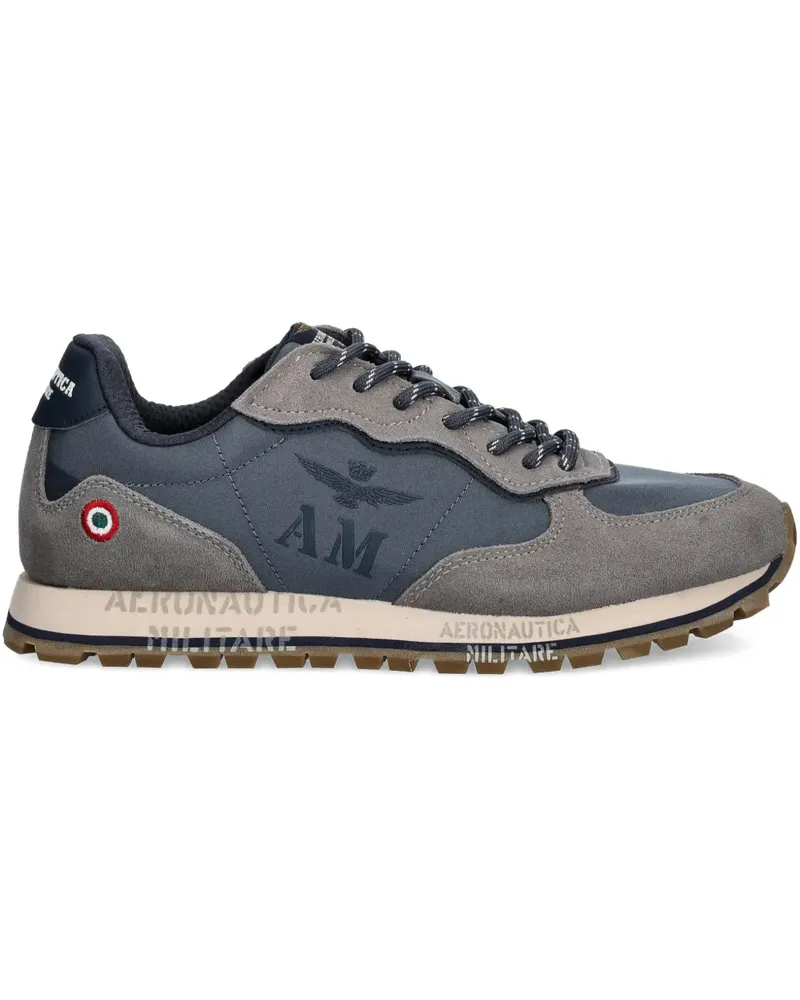 Aeronautica Militare logo-print sneakers - Blau Blau