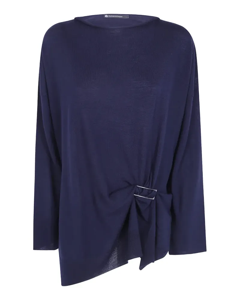 Pier Antonio Gaspari Asymmetrischer Pullover mit Schnalle - Blau Blau