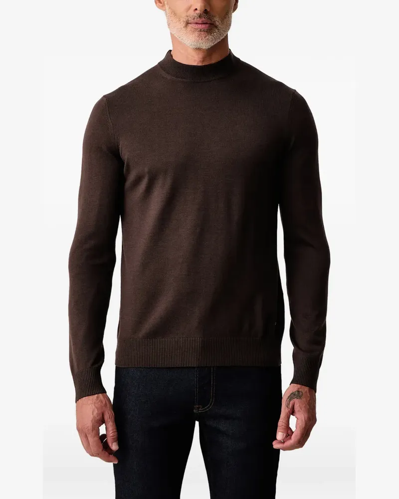 JOOP! crew-neck ribbed-knit wool sweater - Braun Braun