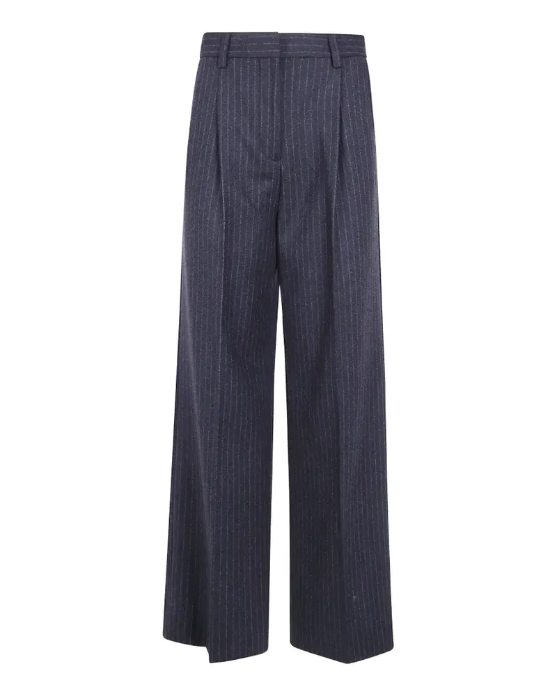 Filippa K Darcey Hose mit Nadelstreifen und Falten - Grau Grau