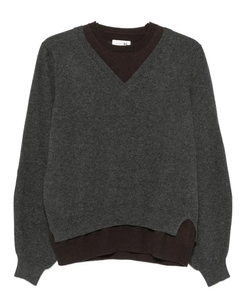 Manzoni 24 Pullover im Layering-Look - Grau Grau