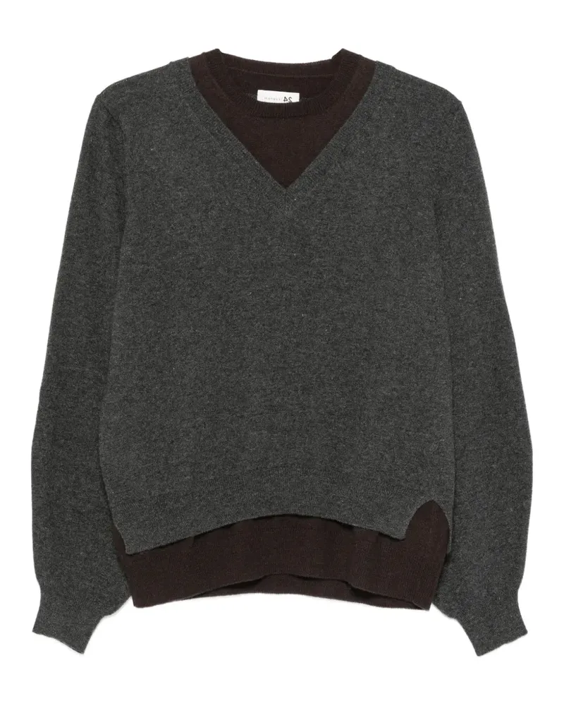 Manzoni 24 Pullover im Layering-Look - Grau Grau