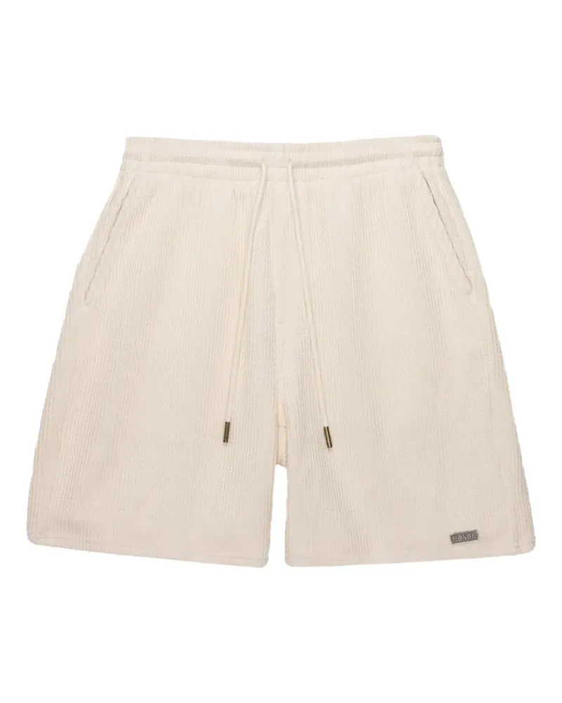 Honor The Gift ribbed-knit drawstring-fastening shorts - Nude Nude