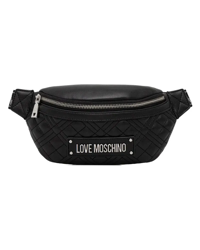 Moschino quilted-design zip-fastening belt bag - Schwarz Schwarz