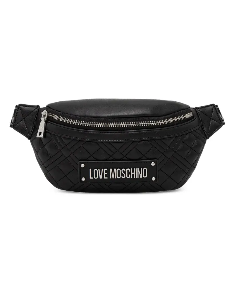 Moschino quilted-design zip-fastening belt bag - Schwarz Schwarz
