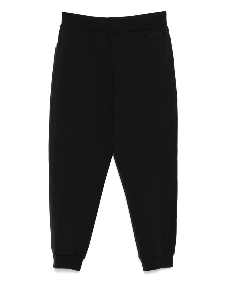 Ermenegildo Zegna Jogginghose mit Logo-Stickerei - Schwarz Schwarz