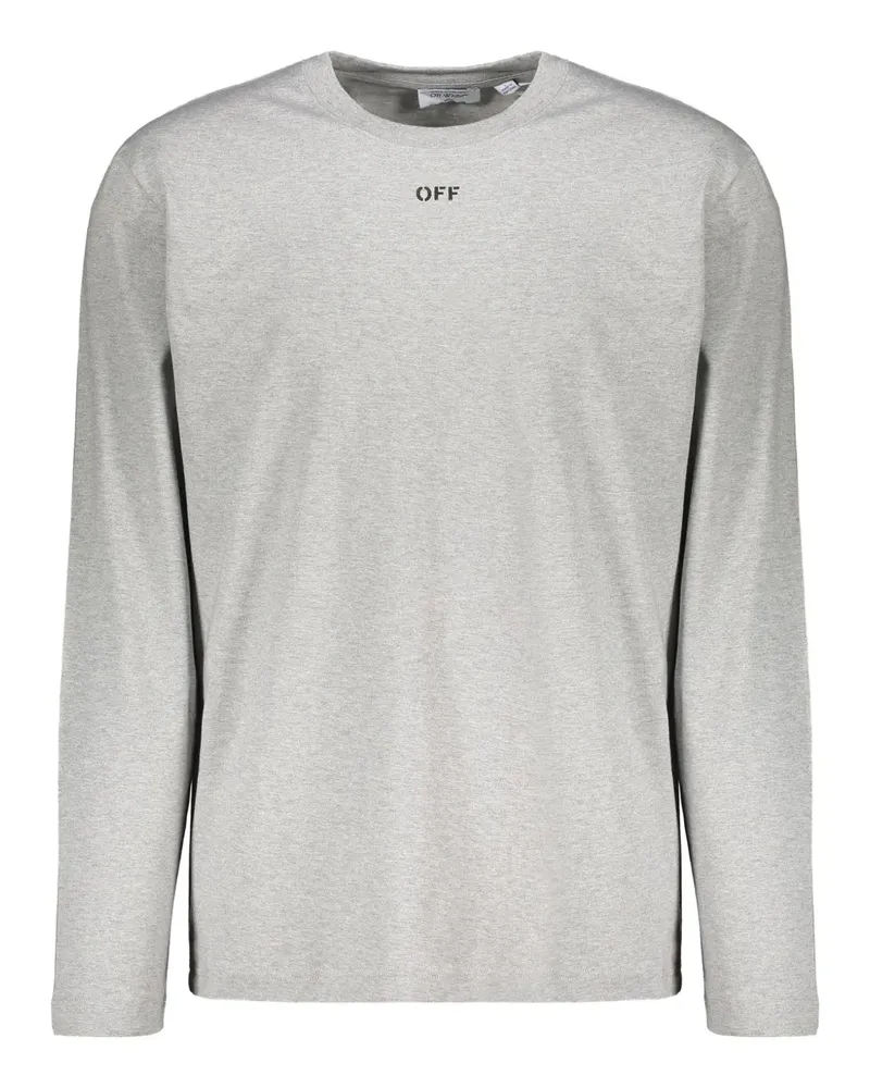 OFF-WHITE long-sleeve round-collar T-shirt - Grau Grau