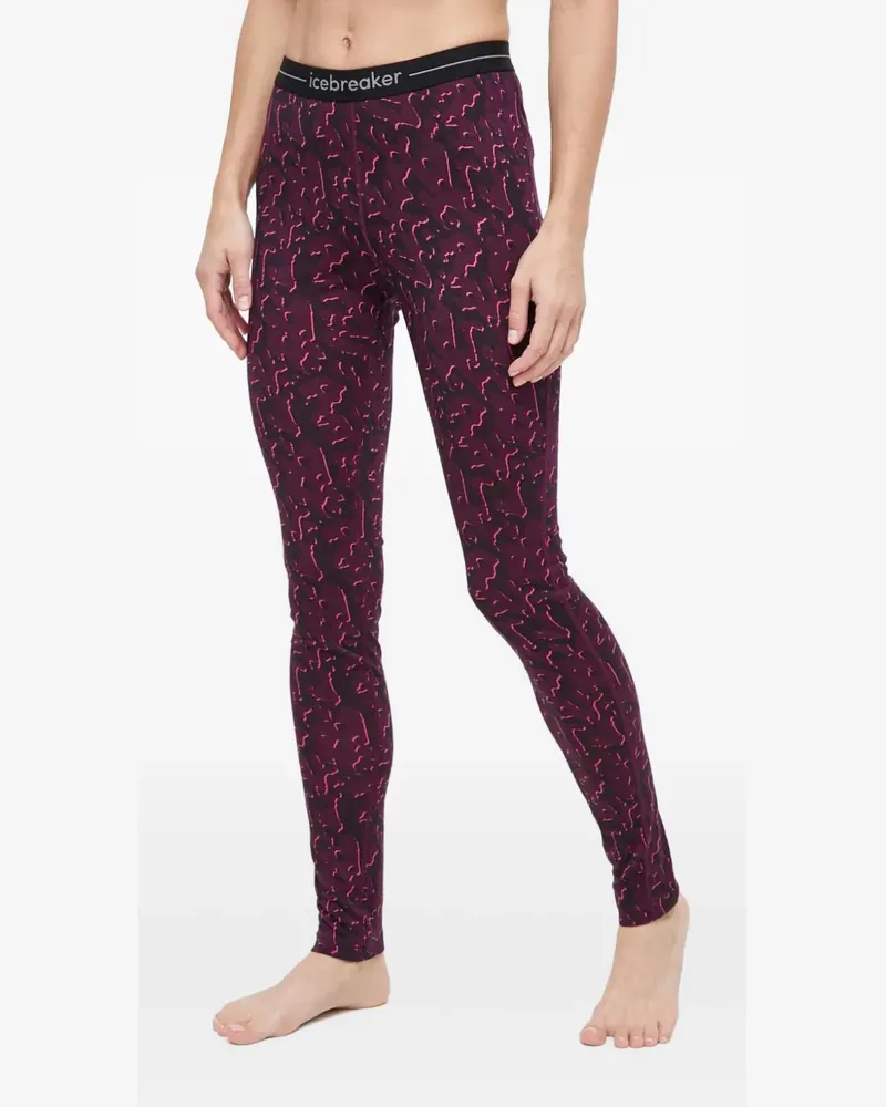 Icebreaker 200 Oasis Leggings mit Print - Violett Violett