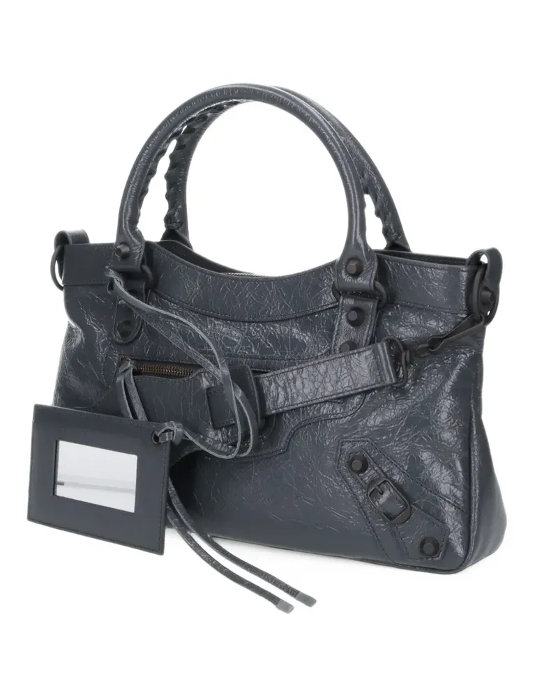 Balenciaga Le City First Tasche aus Vulkangestein - Grau Grau