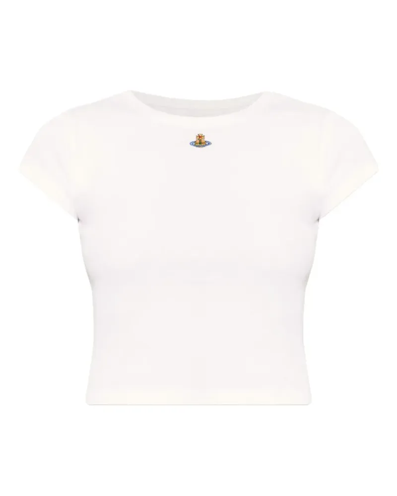 Vivienne Westwood T-Shirt mit Orb-Stickerei - Weiß Weiß