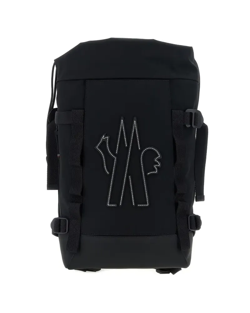 Moncler logo-appliqué backpack - Schwarz Schwarz