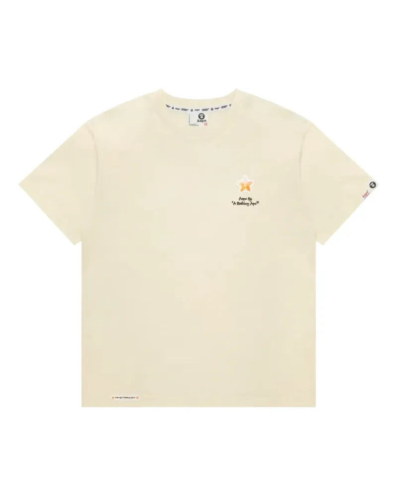 BAPE AAPE Star Moonface T-Shirt mit Print - Weiß Weiß