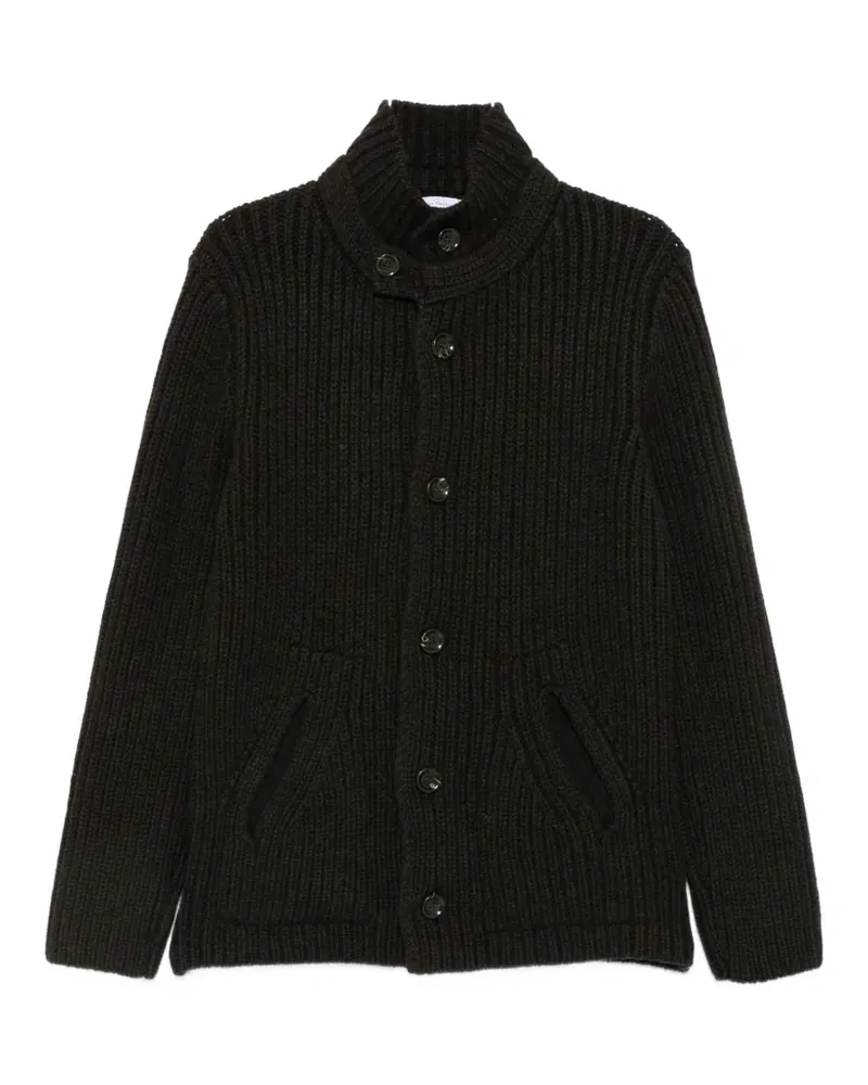 Daniele Fiesoli ribbed-knit button-up cardigan - Braun Braun
