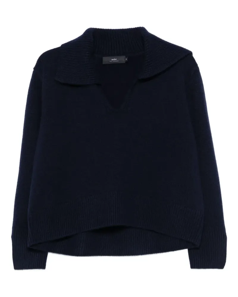 arch4 Klassischer Kaschmirpullover - Schwarz Schwarz