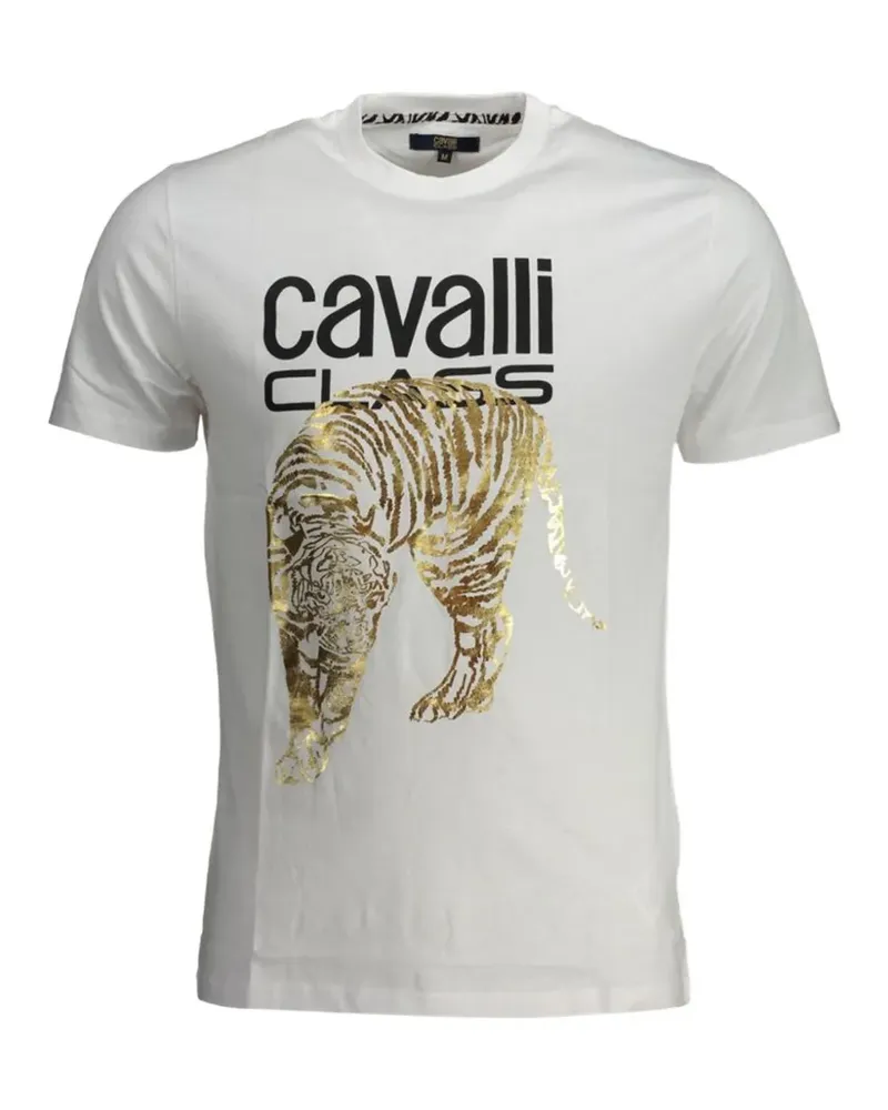 Roberto Cavalli tiger-print T-shirt - Weiß Weiß