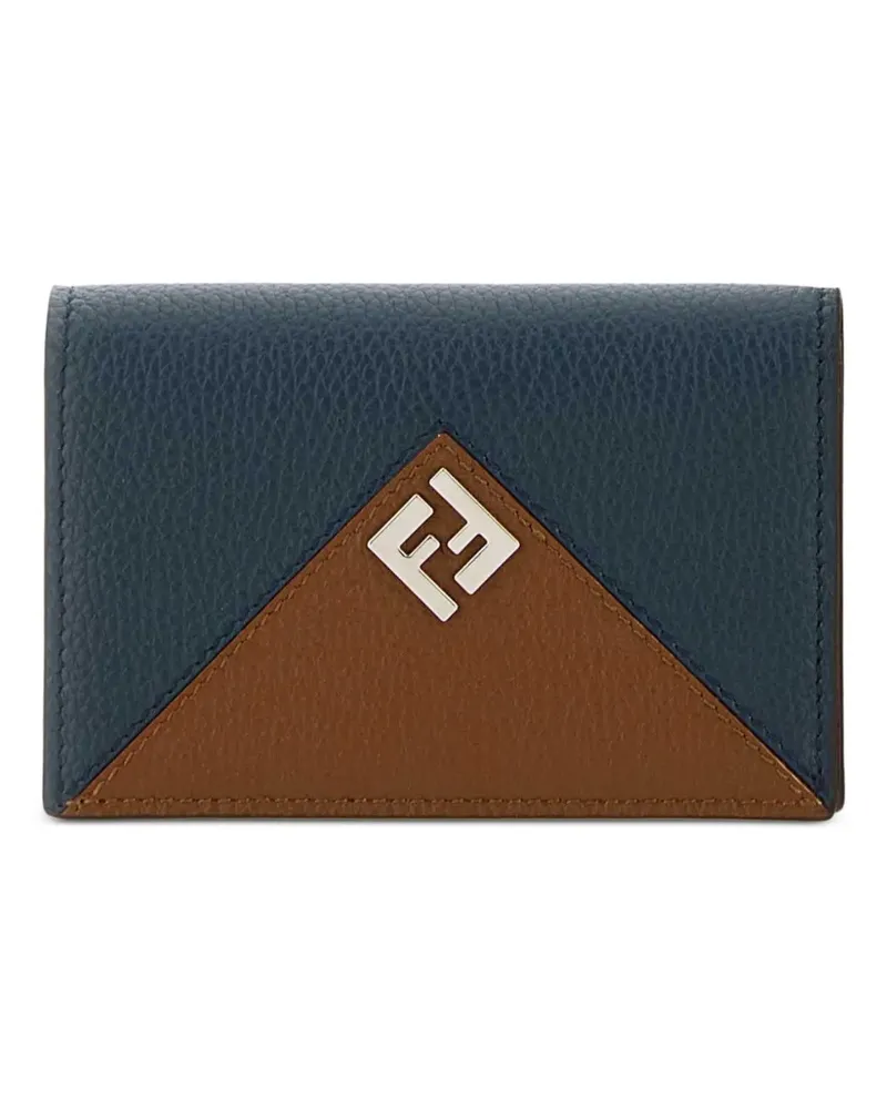 Fendi Lui FF logo leather card holder - Blau Blau