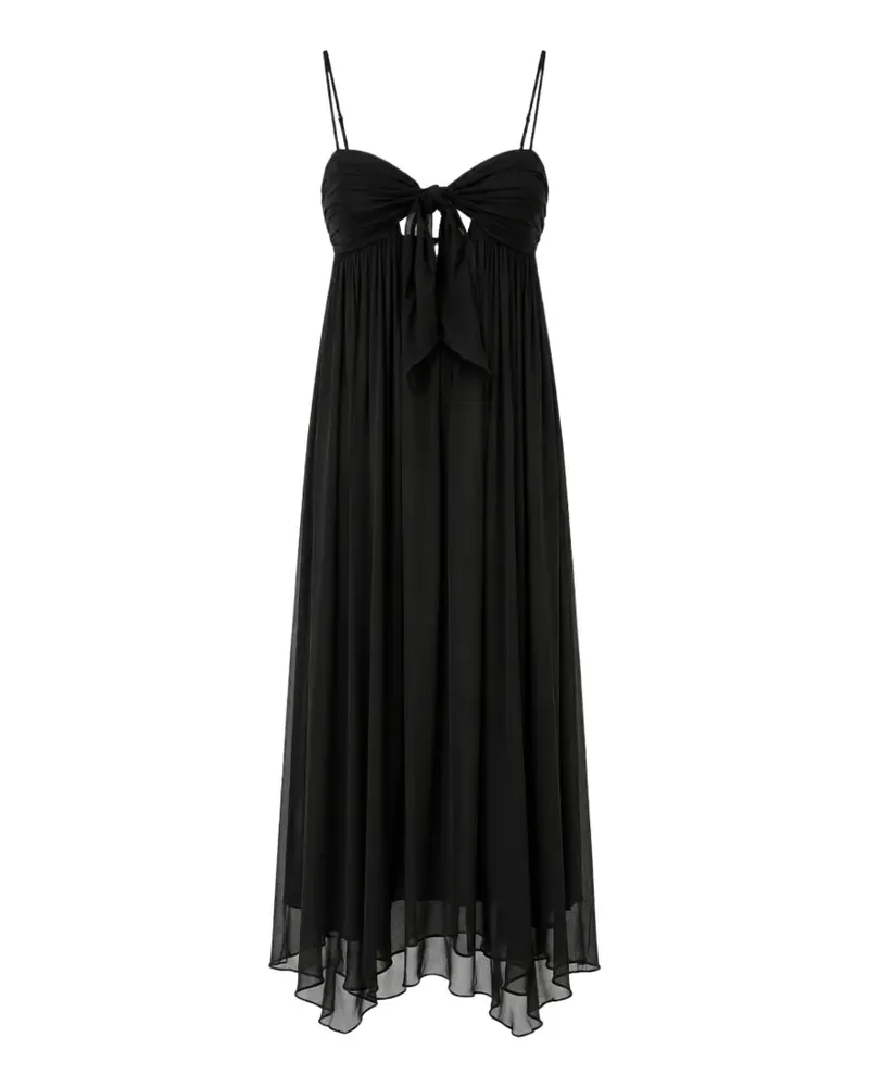 Twin-Set bow-detail cut-out dress - Schwarz Schwarz