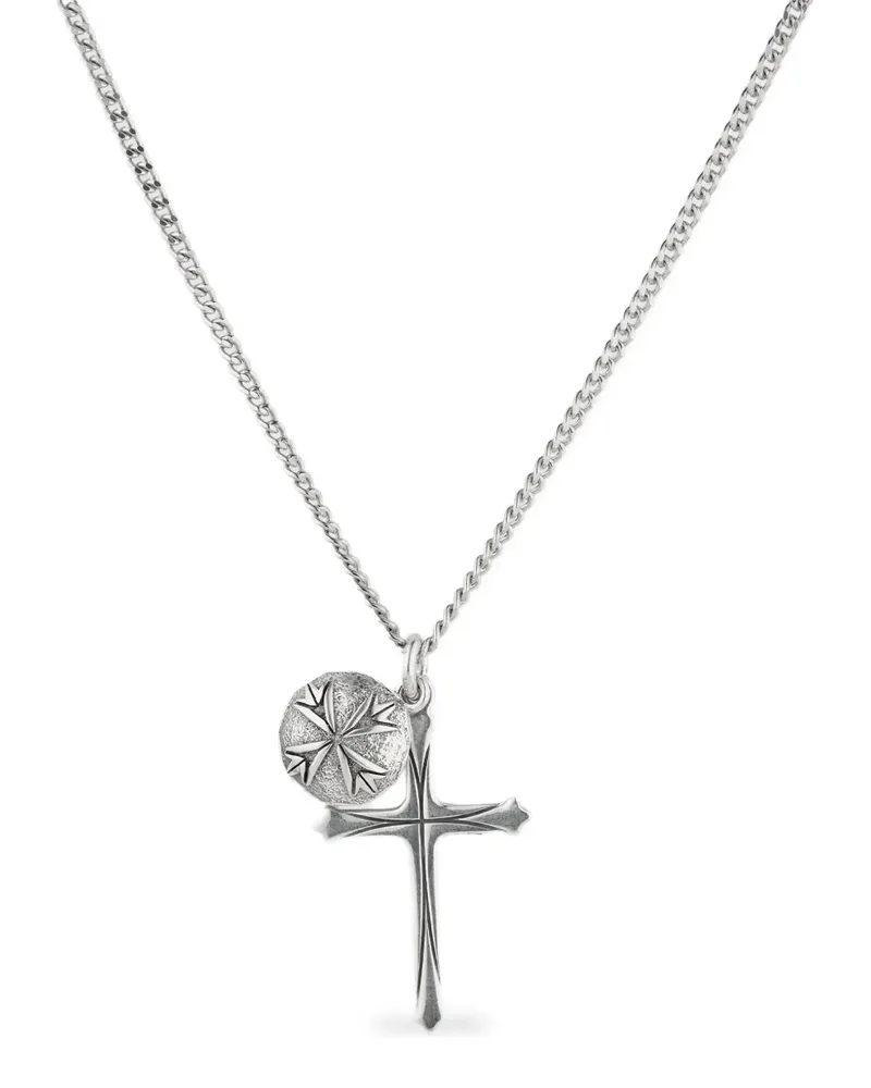 Emanuele Bicocchi Scudo cross logo necklace - Silber Silber
