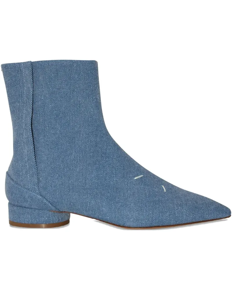 Maison Margiela pointed-toe denim boots - Blau Blau