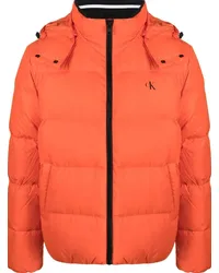 Calvin Klein Gefütterte Kapuzenjacke Orange